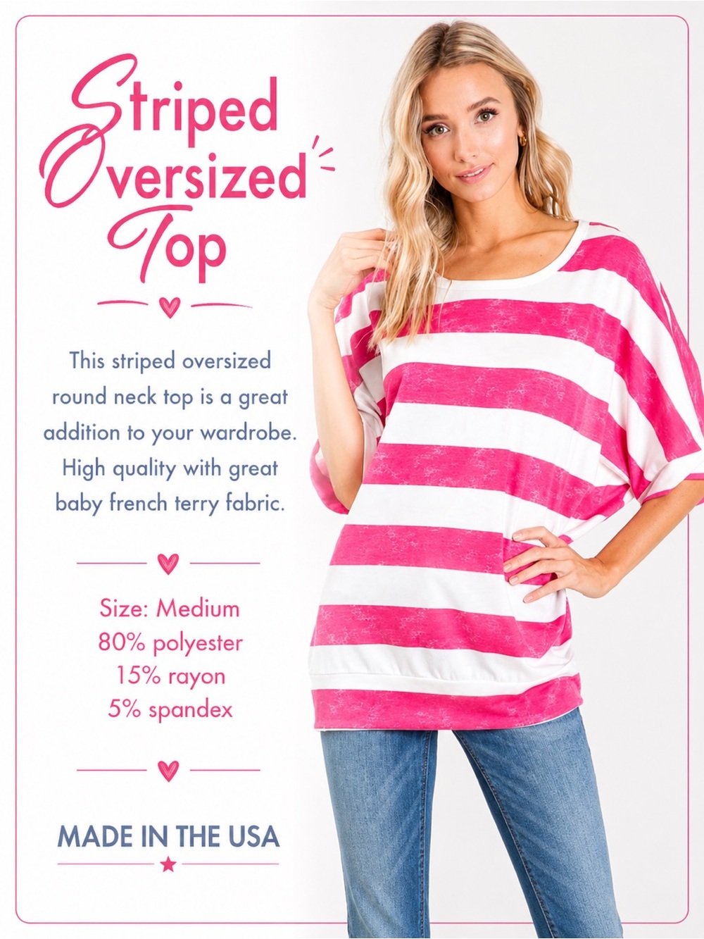 Striped Oversized Top